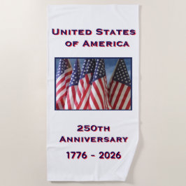 250ste Jubileum Amerikaanse Patriottische Vlaggen Strandlaken