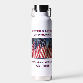 250ste Jubileum Amerikaanse Patriottische Vlaggen Waterfles