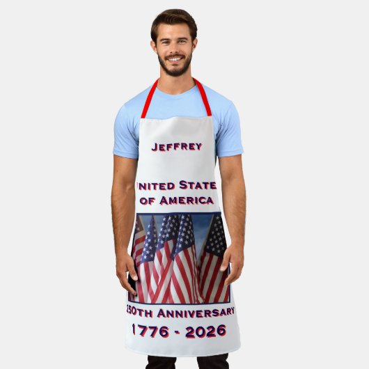 250ste Jubileum Amerikaanse vlag Patriottisch Schort (Gedragen)