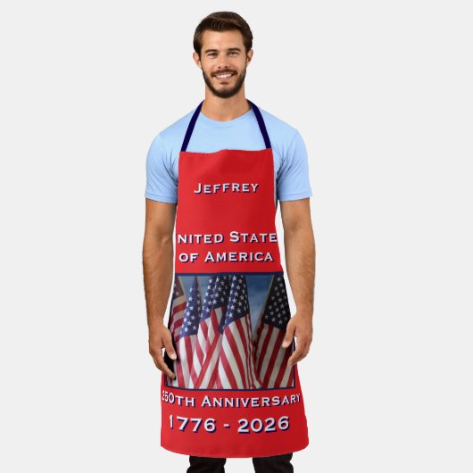 250ste Jubileum Amerikaanse vlag Patriottisch Schort (Gedragen)