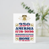 250ste Jubileum Onafhankelijkheidsdag Feestdagenkaart (Staand voorkant)