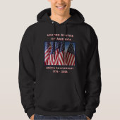 250ste Jubileum USA Patriotic Black Hoodie (Voorkant)