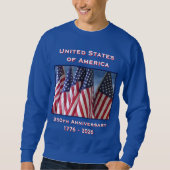 250ste Jubileum USA Patriotic Blue Trui (Voorkant)