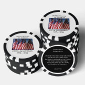 250ste Jubileum USA Patriotic Flag Premium Zwart Poker Chips (Opstapeling)