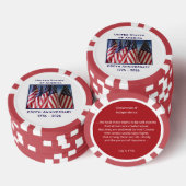 250ste Jubileum USA Patriotic Flags Premium Poker Chips (Opstapeling)
