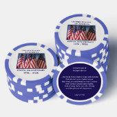 250ste Jubileum USA Patriotic Flags Premium Poker Chips (Opstapeling)