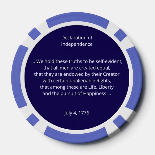 250ste Jubileum USA Patriotic Flags Premium Poker Chips (Achterkant)