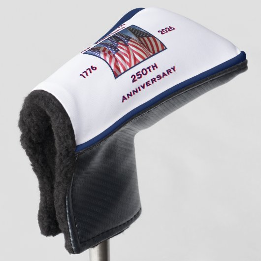 250ste Jubileum USA Patriotic Putter Golfheadcover (3/4 voorkant)