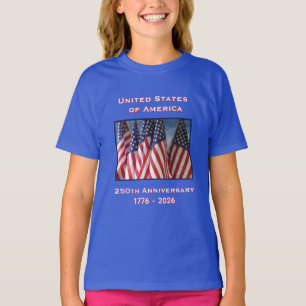 250ste Jubileum USA Patriottisch Blauw Kinder T-shirt