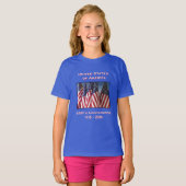 250ste Jubileum USA Patriottisch Blauw Kinder T-shirt (Voorkant volledig)
