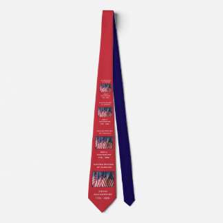 250ste Jubileum USA Patriottisch Rood en Donkerbla Stropdas