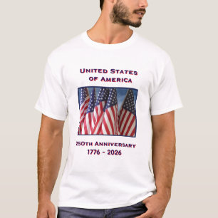 250ste Jubileum USA Patriottisch Wit T-shirt