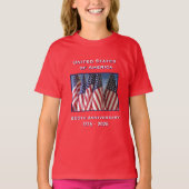 250ste Jubileum USA Patriottische Rode Kinderen T-shirt (Voorkant)