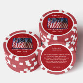 250ste Jubileum USA Patriottische Vlaggen Premium Poker Chips (Opstapeling)