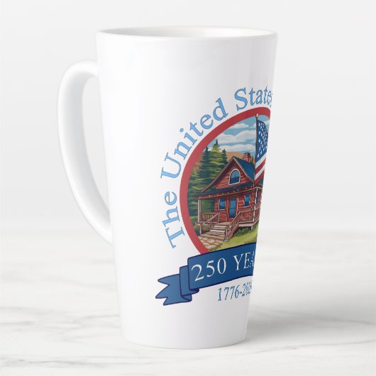 250ste Jubileum Verenigde Staten Latte Mok (Linkerhoek)
