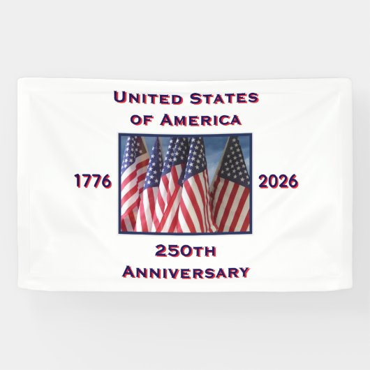 250ste Jubileum Verenigde Staten Patriottisch Spandoek (Horizontaal)