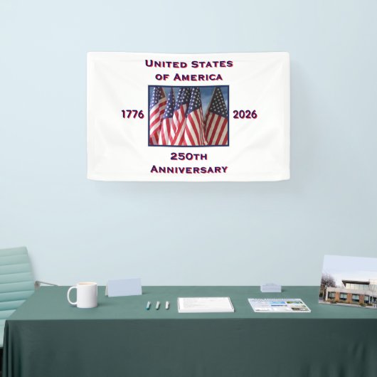 250ste Jubileum Verenigde Staten Patriottisch Spandoek (Beurs)