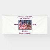 250ste Jubileum Verenigde Staten Patriottisch Spandoek (Horizontaal)