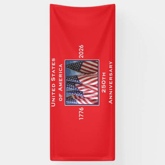 250ste Jubileum Verenigde Staten Patriottisch Spandoek (Verticaal)
