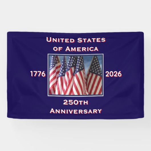 250ste Jubileum Verenigde Staten Patriottisch Spandoek (Horizontaal)