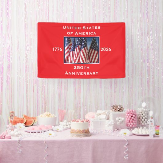 250ste Jubileum Verenigde Staten Patriottisch Spandoek (Feest)