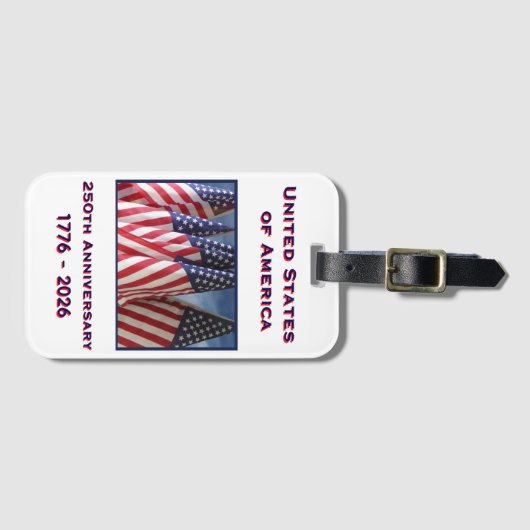 250ste Jubileum VS Patriottische Herdenking Bagagelabel (Voorkant (horizontaal))