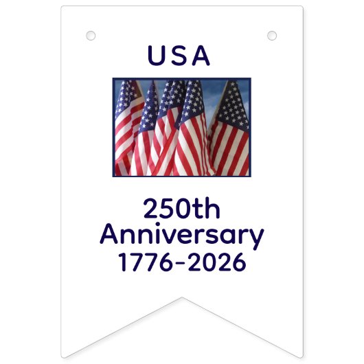 250ste Jubileum VS Patriottische vlaggen Banner (Tweede vlag)