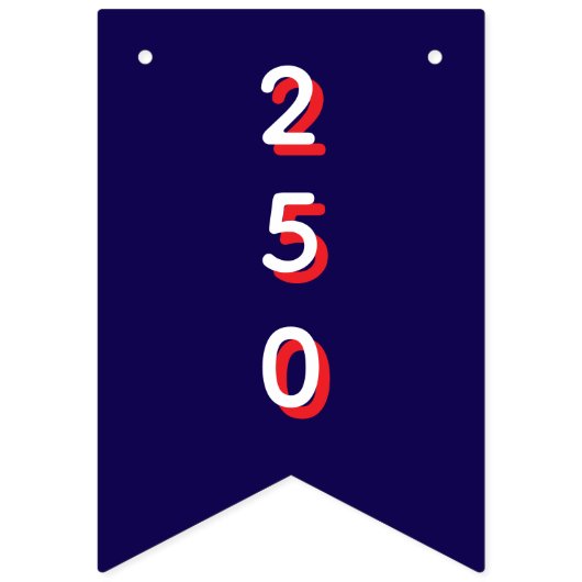 250ste Jubileum VS Patriottische vlaggen Banner (Derde vlag)