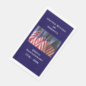 250ste Jubileum VS Patriottische Vlaggen Papier Servet (Hoek)