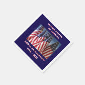 250ste Jubileum VS Patriottische Vlaggen Papier Servet (Hoek)