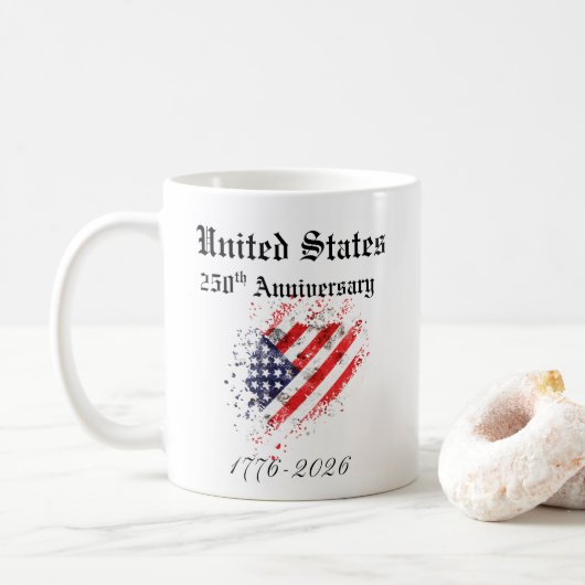 250ste Mok van het Amerikaanse Jubileum (Met donut)