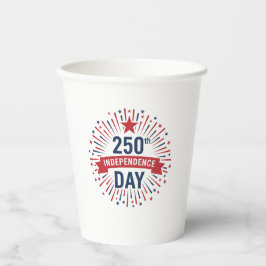 250ste Onafhankelijkheidsdag Papieren Bekers