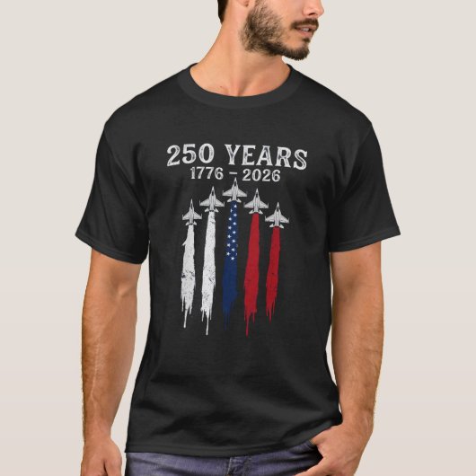 250ste Patriottische Verjaardag VS T-shirt (Voorkant)