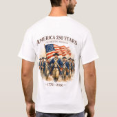 250ste T Vier Amerika T-shirt (Achterkant)