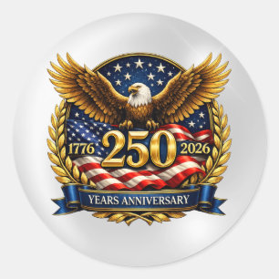 250ste USA-jubileeadelaarembleem Ronde Sticker