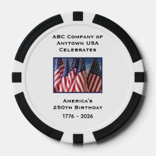 250ste verjaardag 1776 tot 2026 VS Amerika Poker Chips