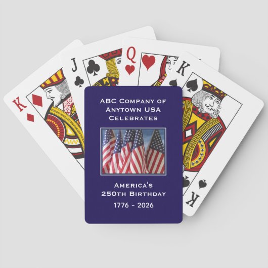 250ste verjaardag 1776 tot 2026 VS Amerika Pokerkaarten (Achterkant)