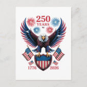 250ste verjaardag 250 jaar VS 1776 Briefkaart (Voorkant)