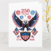 250ste verjaardag 250 jaar VS 1776 Kaart (Gele Bloem)