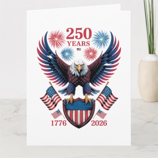 250ste verjaardag 250 jaar VS 1776 Kaart (Voorkant)