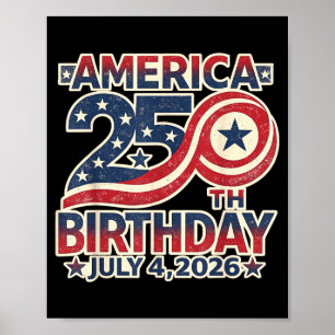 250ste verjaardag 4 juli 1776-2026 USA verjaardag Poster