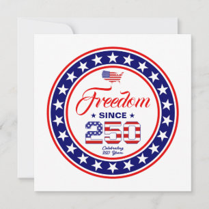 250ste verjaardag 4 juli Amerikaanse vlag Kaart