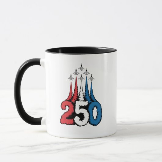 250ste verjaardag 4 juli Jet Patriottisch Mok (Links)