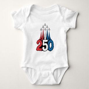250ste verjaardag 4 juli Jet Patriottisch Romper
