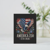 250ste Verjaardag Adelaar Amerikaans Briefkaart (Staand voorkant)