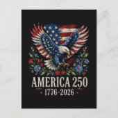 250ste Verjaardag Adelaar Amerikaans Briefkaart (Voorkant)
