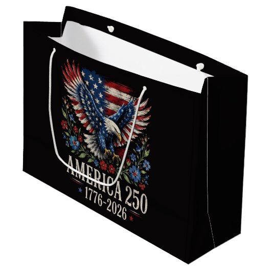 250ste Verjaardag Adelaar Amerikaans Groot Cadeauzakje (Voorkant Gekanteld)