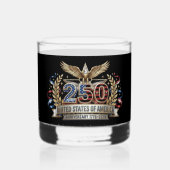 250ste Verjaardag Adelaar Crest Whisky Glas (Achterkant)