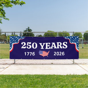 250ste verjaardag Amerika 1776-2026 Amerikaanse ve Spandoek