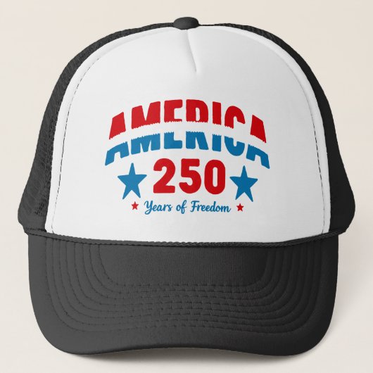 250ste verjaardag Amerika 4 juli Trucker Pet (Voorkant)
